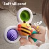 3PCS ALASOU Pop up Suction Cup Spinner Toys for 1 Year Old Boy Girl|Novelty Spinning Tops Bath Toys for Kids Ages 1-3|Sensory Toys for Toddlers 1-3 Year Old Boy Birthday Gift