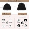 CAPLORD Bonnet Silk for Sleeping Satin Hair Bonnets Black Women Silk Sleep Cap Satin Hair Bonet for Curly Hair for Men Night Hair Wrap Head Cover Scarf Protect Braids