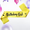 Generic Birthday Girl Sash, Birthday Sash for Girls, Birthday Girl Sash for Women, Birthday Gifts for Women, Yellow and Black Birthday Party Decorations and Supplies