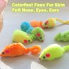 MeoHui 12PCS Faux Fur Mice Cat Toys, 5.5” Realistic Small Mice Size, Rattle Cat Mouse Toy Also Prefilled Catnip, Mouse Toys for Cats, Interactive Cat Toy for Bored Indoor Adult Cats Kitten Kitty Self