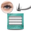 DIY Eyelash Extension, 3D Effect Glue Bonded Band Individual Lash 48 Clusters Volume Lashes Set, Home Eyelash Extension, C curl Lashes Pack 16MM-Spikes-48 Clusters