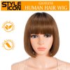 Style Icon Bob Wig Human Hair Wigs for Black Women No Lace Front wigs Glueless Wigs with Baby Hair 150% Density (8 Inches, TT1B/30)