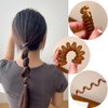 4pcs Spiral Telephone Cord Hair Ties,High Elasticity Durability No Crease Ponytail Holders Stylish Practical for Women Girls