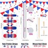 DANNEASY 12 Sheets Independence Day Nail Wraps 4th of July Nail Polish Strips Self-Adhesive Nail Polish Stickers Gel Fingernail Sticker Nails for Women with Nail File, Cuticle Stick