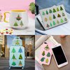 105 PCS Christmas Tree Temporary Tattoos Birthday Party Decorations Supplies Favors Mini Green Merry Xmas Tree Cute Decor Tattoo Stickers Gifts for Game Boys Girls Classroom School Prizes Reward