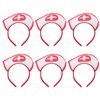 6 Pieces Hat Headband with Red Cross, Halloween Costume Accessory Hat Costume Costume Women Accessories Halloween Party Supplies