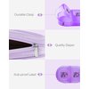 AMOOS Cute Pill Organizer 2 Times a Day, PU Leather Pill Case for Women, Portable Weekly Pill Box for Purse with Storage Bag to Hold Vitamins/Medications/Fish Oils/Supplements, Purple