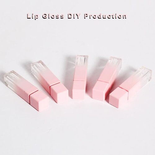 FZBNSRKO 6Pcs Gradient Pink Lip Gloss Tube Vial Empty Refillable Lipstick,Lip Gloss DIY Makeup Lipstick Tube Feminine Products,8ml