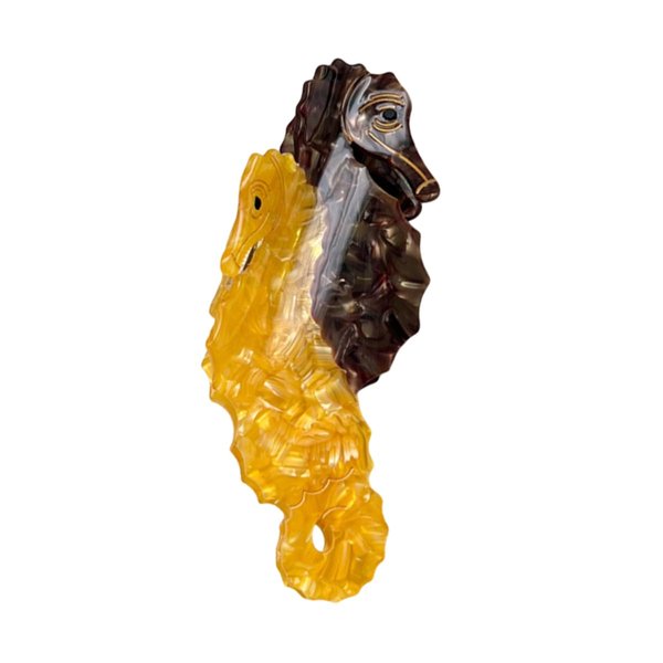 Fantasy Orange Sea Horse Hair Clip,Acetate Claw Clips,Hair Clips for Women