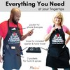 FixGrub Chefs Apron, Grill Apron, Funny Aprons for Men and Women, BBQ Apron, 3 Pockets, Bottle Opener, Towel and Gift Box Included