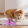 LuckyOpt Squeak Dog Toy, 12.5In Plush Octopus Dog Toy with Crinkle Paper and Squeaky Inside, No Stuffing Dog Toys for Indoor Dog (Purple)