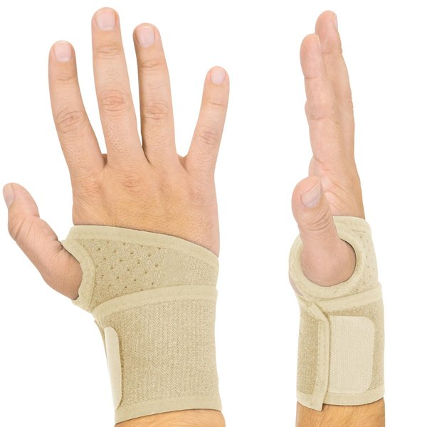 Vive Wrist Wrap Braces (2 Pack) - Tendonitis Support for Carpal Tunnel Arthritis - Sprained Pain Protection Sleeve - Weightlifting & Calisthenics Compression Stabilizer for Women, Men - Adjustable