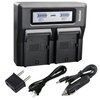 Kastar Fast Dual LCD Charger for Panasonic CGA-D54 VW-VBD55 and AG-HVX200 AJ-PCS060G AJ-PX270PJ HDC-Z10000 NV-DS29 NV-DS30 NV-DS50 NV-GX7 NV-MX5 NV-MX350 NV-MX500 NV-MX1000 NV-MX2500 NV-MX5000