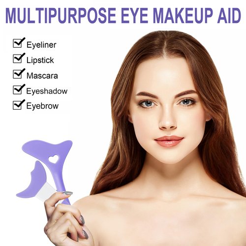 SUMEITANG All In One Eye Makeup Stencils Aid Tool Set, Reusable Mascara Shield Applicator Guard Pads + Eyeshadow and Eyeliner Stencils Pad Kit Eye Applicator Guide Tool for Makeup, Easy to Use