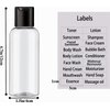 DNSEN 5 Pack 3.4 oz Travel Bottles for Toiletries TSA Approved Leakproof Plastic Empty Travel Size Bottles Containers with Labels