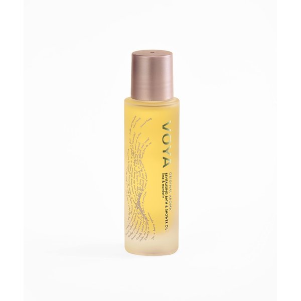 VOYA Original Aroma Revitalising Bath and Shower Oil, Certified Organic, Hydrating Bath and Body Oil, Lime & Mandarin Scent, 50ml