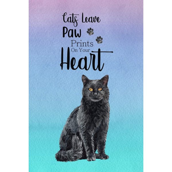 Cats Leave Paw Prints On Your Heart: Password Logbook in Disguise with Adorable Black Cat Cover (Discreet Password Keeper / Organizer)