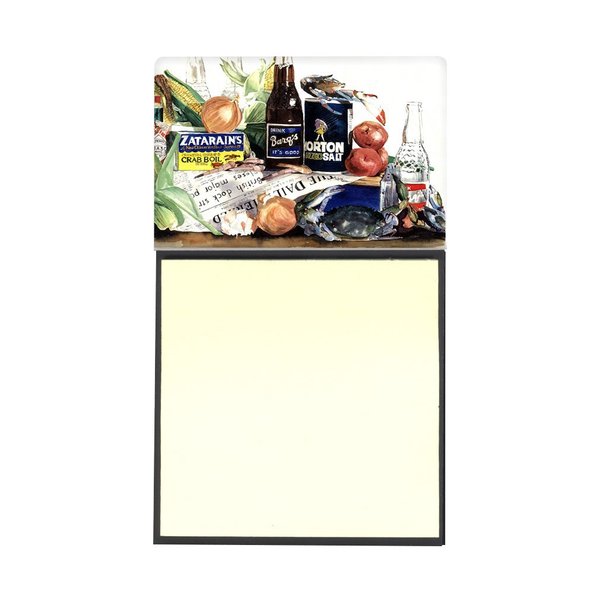 Caroline's Treasures Barq's, Crabs and Spices Refillable Sticky Note Holder or Postit Note Dispenser, 3.25 by 5.5", Multicolor