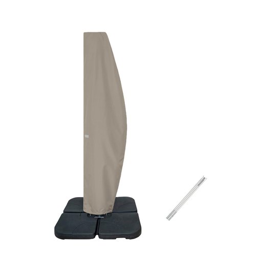 Patio Umbrella Cover for 10FT to 11FT Offset Umbrella, Water Resistant, Curved Cantilever and Straight Pole Parasol Outdoor Umbrellas Cover with Zipper and Rod