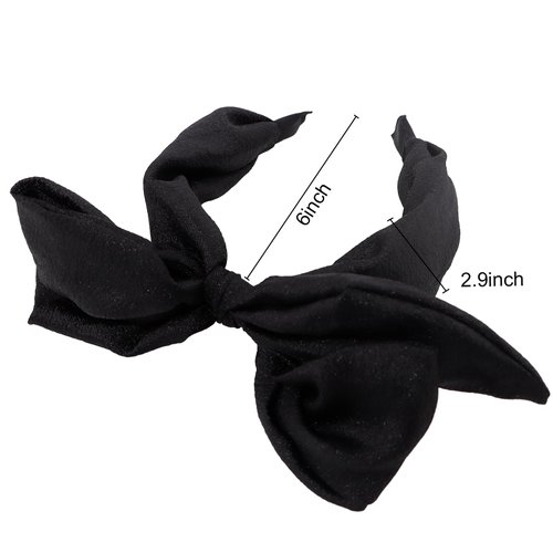 Ondder Headbands for Women Black Headband for Girls Bow Headband Wide Headbands for Women Knotted Headband Fashion Head Bands for Women’s Hair Bowknot Womens Headbands