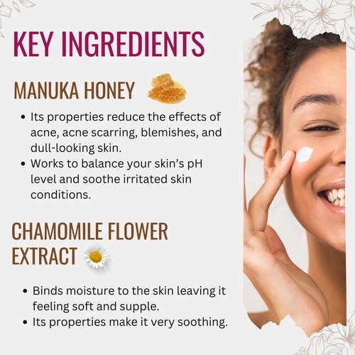 Hyaluronic Acid Serum for Face and Neck with Collagen, Manuka Honey & Chamomile Flower Extract | Plant Based Formula | Carefully formulated to keep your skin young and healthy!