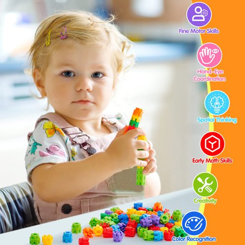 Chichalk Hexagonal Building Blocks 160 Piece, STEM Toys Building Sets Kids Building Toys for 5+ Year Old Boys Girls, Educational Kids Toys Connecting Toys Preschool Classroom Must Haves Birthday Gifts