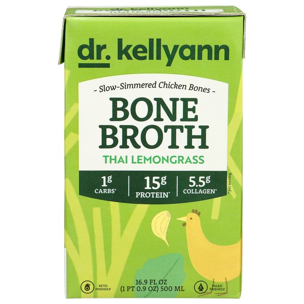 Dr. Kellyann Thai Lemongrass Chicken Bone Broth, 16.9 FZ