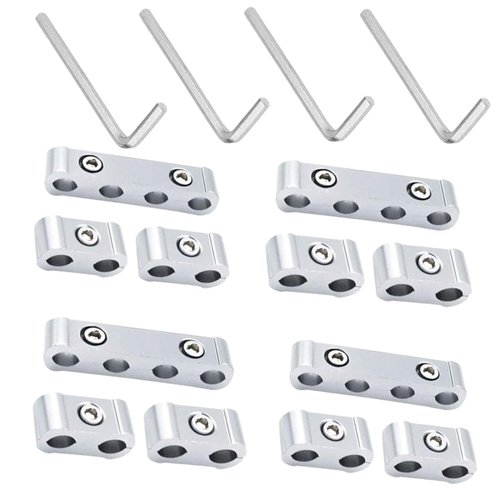 12-Piece Spark Plug Wire Separator and Holder Set for 8mm 9mm 10mm Spark Plug Wire Holder Clips - Keep your wires organized and protected! (silver)