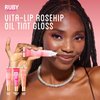 Ruby Kisses Broadway Lip Gloss Vita-Lip Tinted Lip Gloss Set, Non-Sticky Formula, Long-Lasting, Moisturizing, Soothing, Super Glossy 3pcs (Set 1)