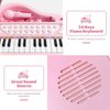 Love&Mini Piano Keyboard Toy for Girls - 24 Keys Toddler Piano Music Toy Instruments with Microphone, Pink Piano Toys for 1 2 3 Years Old Girls Birthday Xmas Gift