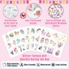 Partywind 204 Styles Glitter Temporary Tattoos for Kids Girls, 34 Sheets Perforated Tattoo Stickers for Girls Party Supplies Favors, Birthday Goodie Bag Stuffers Games Toys