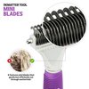 POODLIE Poodle Pet Dematting Comb for Dogs – Handheld Undercoat Dematter Rake Grooming Tool for Long or Short Hair