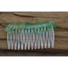 Pretty Green Sea Glass Hair Comb
