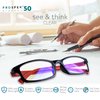 Prospek Blue Light Glasses Reading for Men and Women, Computer Glasses, Blue Light Protection, Clear Lens, SMALL SIZE