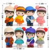 MAOMIA 8 Pcs Cartoon Boys and Girls Figurines Collection Playset, Cute Kids Figures Cake Toppers Doll Cake Decoration Fairy Garden Miniatures Ornaments