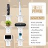 BeraTek Industries Power Perch Outlet Shelf with Cord Storage Strap – Small Wall Shelf for Alexa Stand, Echo Dot Holder, Electric Toothbrush – Bedroom & Bathroom Organizer (White, 4-Pack)