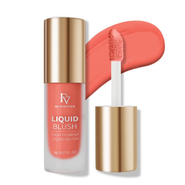 FV Liquid Blush, Long Lasting & Blendable Cream Blush for Cheeks, High Pigmented Dewy Blush Makeup, Buildable Face Blushes for Healthy Natural Finish (Alice)