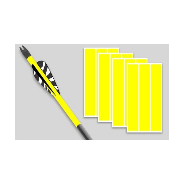 Decalnetwork Arrow Wraps for Carbon Arrows 1"x7" Bright Yellow 1 Dozen Plus 2