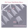 LIONVISON Almond Nail Tips Short: 320PCS Multifunctional No C Curve Nail Tips for Acrylic Nails, Half Cover Nail Extension Tips for Nail Salons Home DIY, Full Matte, 12 Sizes