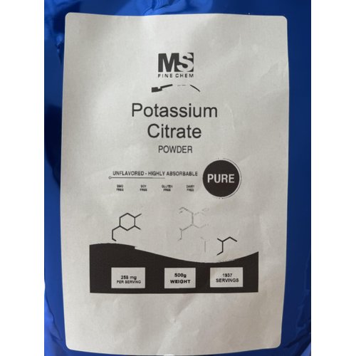 Potassium Citrate Powder, 500 Grams, Essential Hydration Electrolyte Supplement, Supports Mineral Balance, Heart, Joint, and Immune Health, Vegan Friendly