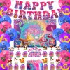 Mushroom Birthday Party Decorations Mushroom Party Supplies Includes Mushroom Happy Birthday Backdrop, Banner, Cake Topper, Cupcake Toppers, Balloons for Baby Shower Birthday Decorations
