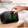 Philips Digital Alarm Clock Radio, FM Radio Alarm Clocks for Bedrooms, Dual Alarm Clock Radios for Bedroom with Battery Backup, Sleep Timer Function, Easy Snooze and Large LED Display - Black