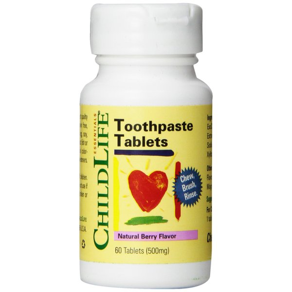Child Life Toothpaste Tablets, Natural Berry Flavor, 60 Count