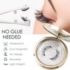 Magnetic Lashes, No Glue, 2 Pairs with Applicator and Mirror Box, 3D Natural Styles, Reusable