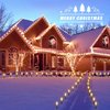 Christmas Pathway Lights Outdoor, 25.7 Ft C9 LED Lights with 20 Bulbs and Stakes, Christmas Decorations Outside Yard Walkway Sidewalk, Warm White