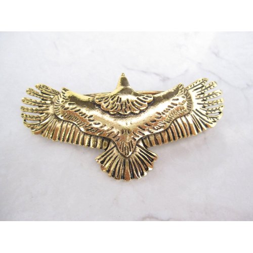 Generic Silver or bronze metal eagle bird hair clip barrette (Primary color: Silver), 1 Count (Pack of 1)