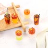 6 Set Miniature Iced Coffee Cups for Dollhouse Miniatures Mini Drinks for Doll House Tiny Cups for Mini Kitchen Accessories Mini Coffee Shop