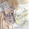 Urieo 2 Pcs Floral Head Scarf Headband Boho Chiffon Hair bandana Triangle Hair Scarf Head Bandana Party Daily Tie-Back Head Kerchief for Women and Girls