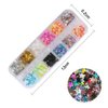 EBANKU Star Glitter Confetti, 24 Boxes Colorful Stars Holographic Sequins Laser Glitter Nail Art Flakes Nail Glitter 3D Manicure Decals Nail Decoration