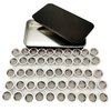 Ruilida 50pcs Pipe Screens 1/2 Inch Premium 304 Stainless Steel, 0.5" Pipe Screen Filters with Metal Storage Box